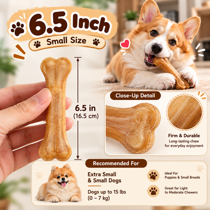 Chew bones made from natural buffalo hide for dogs – A durable chew product that helps protect dental health