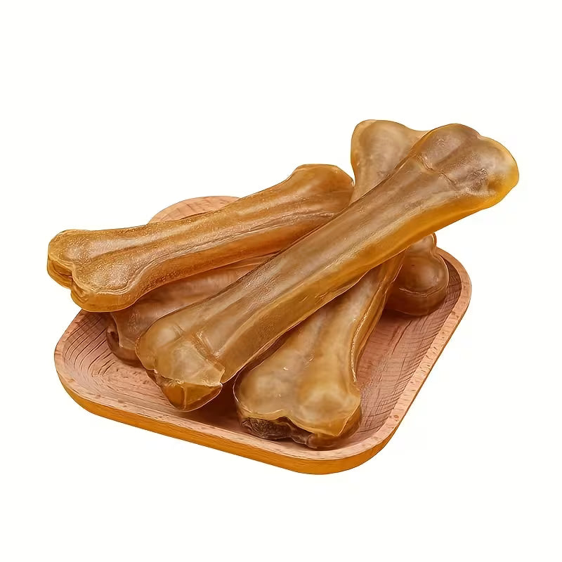 Chew bones made from natural buffalo hide for dogs – A durable chew product that helps protect dental health