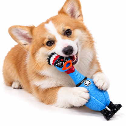 Funny Squeaky Chicken Dog Toy – Interactive Chew & Squeak Toy 🐔🐾